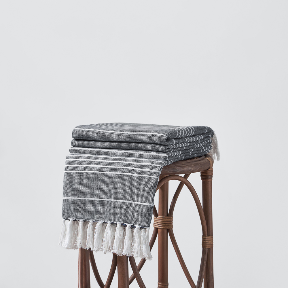 PROVANCE Нэви Плед хлопок 140х200см, синий, арт.№ 486-193