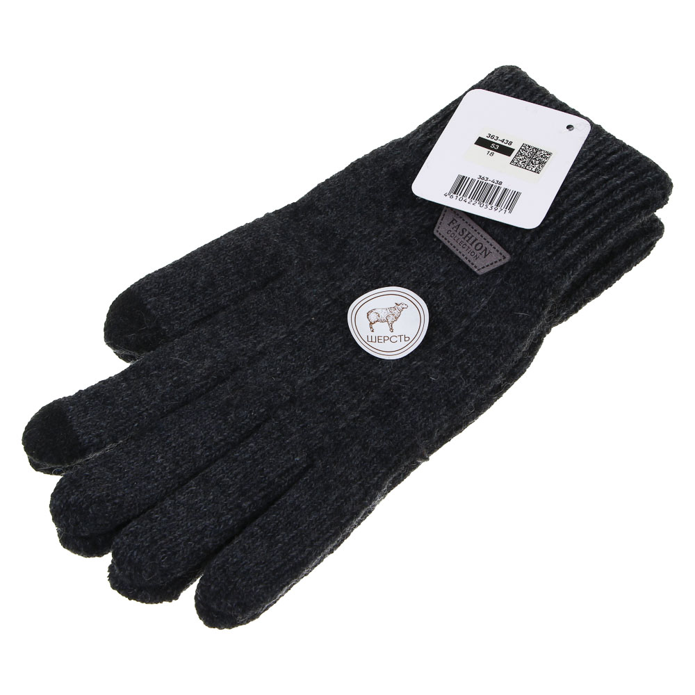 GALANTE Перчатки мужские контактные, р.22-24, 20%шерсть, 50%акрил, 30% п/э, цвета в ас-те, ОЗ25-22, арт.№ 363-438