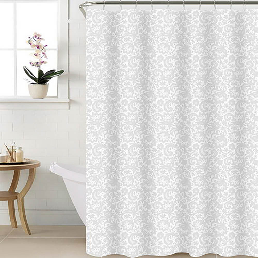 Штора для ванной 180x180см LACE белый, ПЕВА, SWC-50-23, арт.№ 461-657