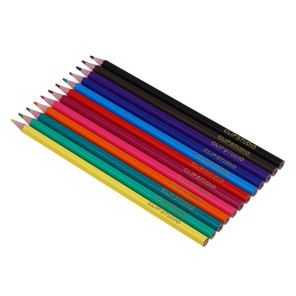 Карандаши пластиковые шестигранные, 12 цв., "Футбол/Рэйсинг Тим", заточенные, цветная коробка, арт.№ 524-266