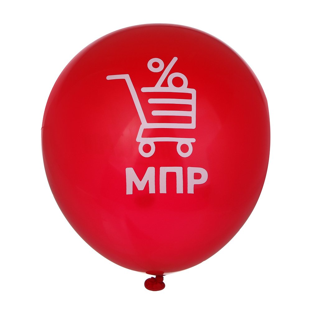 Набор воздушных шаров МПР, 100шт, латекс, красный, арт.№ 518-282