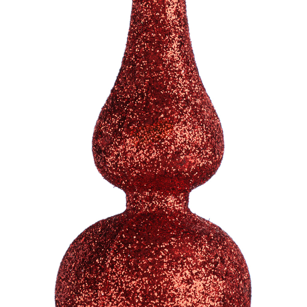 СНОУ БУМ Наконечник на елку “Пика” 18.5 см, глиттер, красный, пластик, арт.№ 344-165