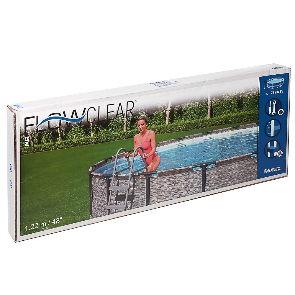 BESTWAY Лестница для бассейна, сталь, 122см, 58336, арт.№ 107-220