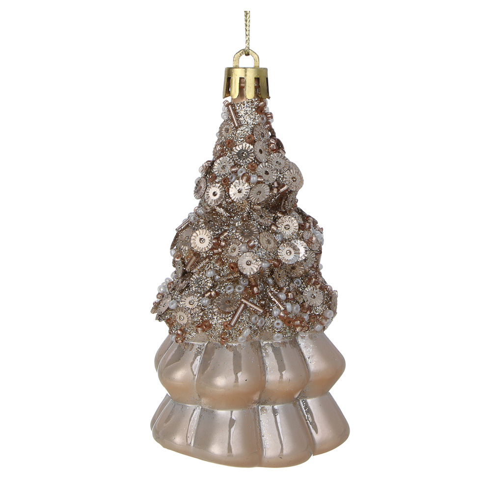 СНОУ БУМ Подвеска декоративная "Елочка", 11х5.7х4.8 см, 1 шт, пластик, глиттер, 3 дизайна, арт.№ 397-404