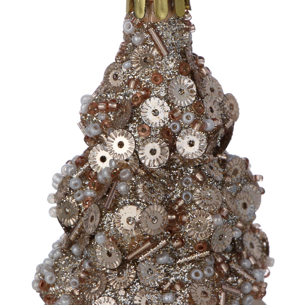 СНОУ БУМ Подвеска декоративная "Елочка", 11х5.7х4.8 см, 1 шт, пластик, глиттер, 3 дизайна, арт.№ 397-404