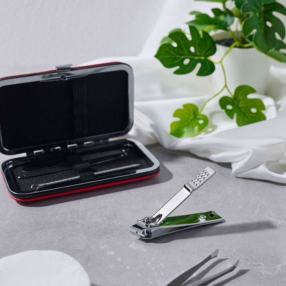 ЮНИLOOK Набор маникюрный 8 предметов, металл, 10,7х6см, красный, арт.№ 305-429