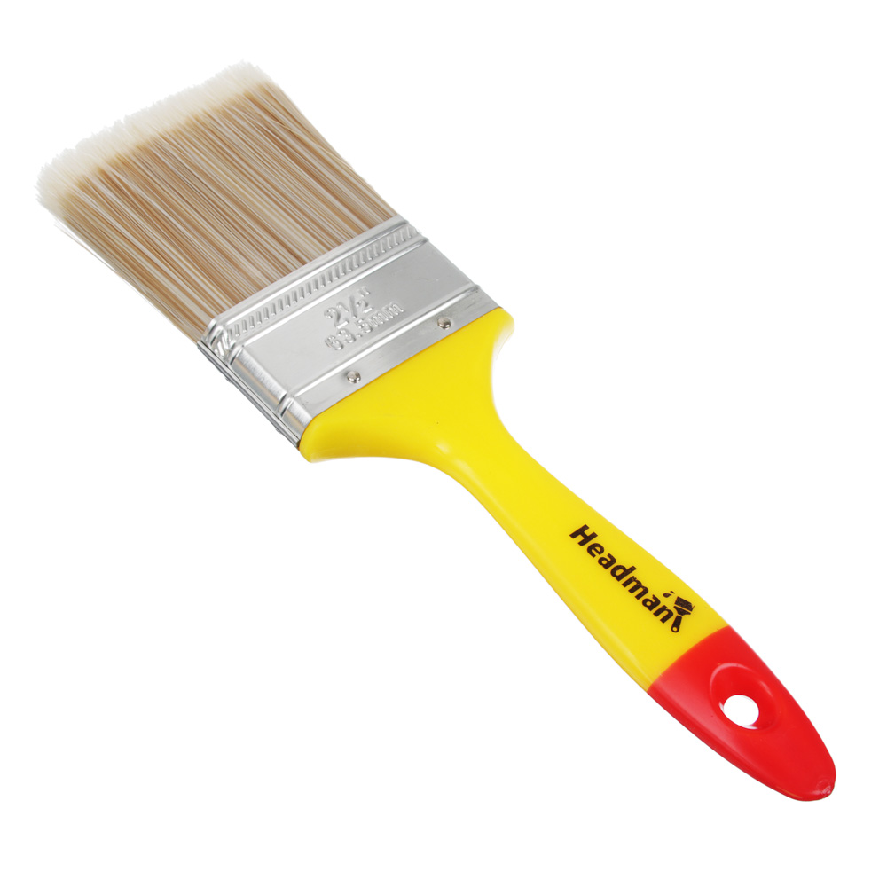 HEADMAN Кисть малярная плоская "Kанекарон" иск. щетина 2,5" (63мм), арт.№ 682-025