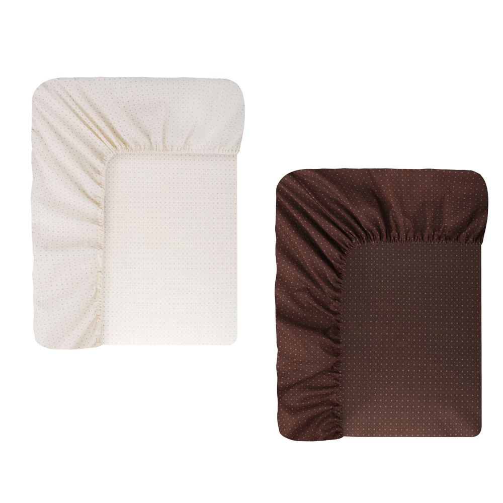 PROVANCE Мосс Простыня на резинке 200х200х20см, 100% хлопок, бязь, 2 дизайна, арт.№ 421-399