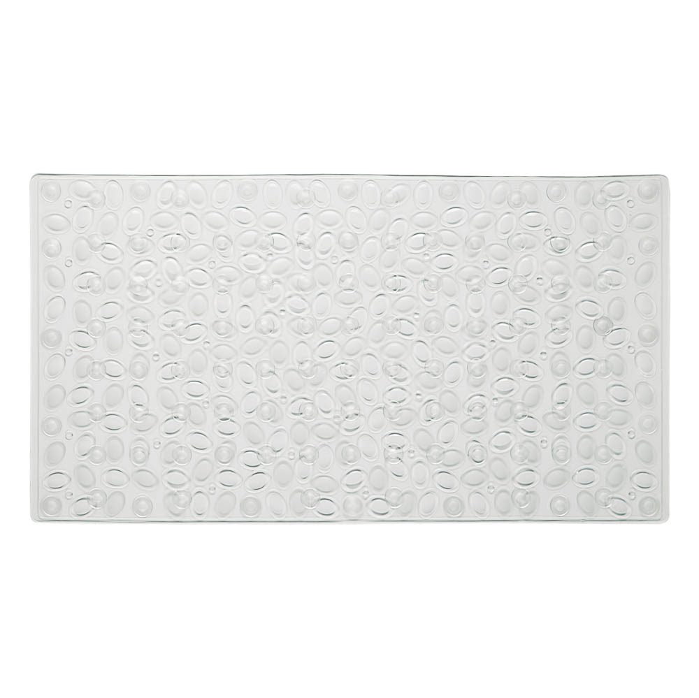 Коврик противоскользящий в ванную Галька, ПВХ, 68смх36см, прозрачный, арт.№ 403-116