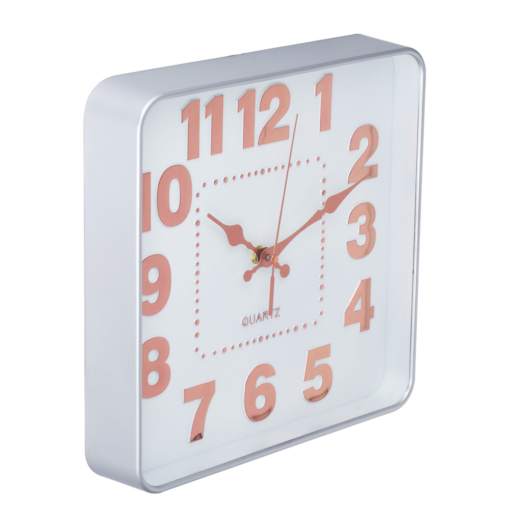 LADECOR CHRONO Часы настенные квадратные, пластик, 25x25x4см, 1xAA, арт.06-5, арт.№ 581-262