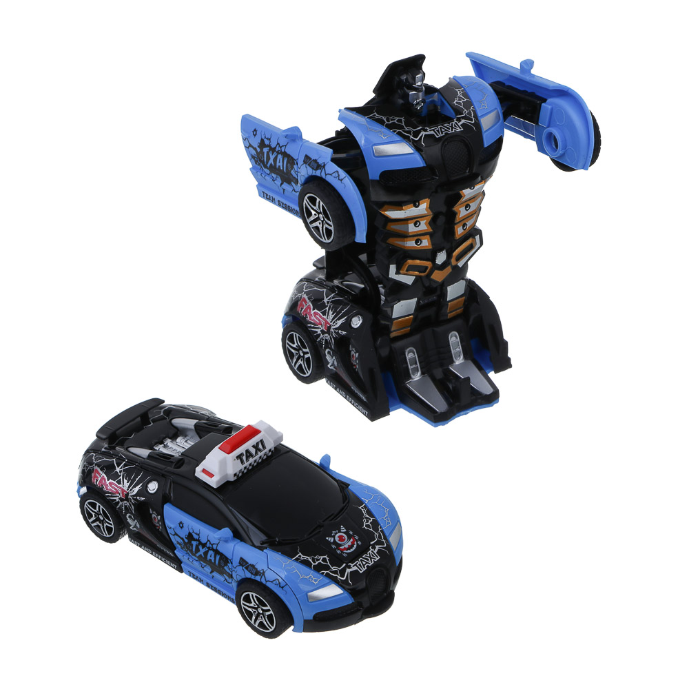 ИГРОЛЕНД Робот трансформирующийся "Герой города",  инерция, ABS, 5,5х12,5х3,8 см, 3 дизайна, арт.№ 296-128