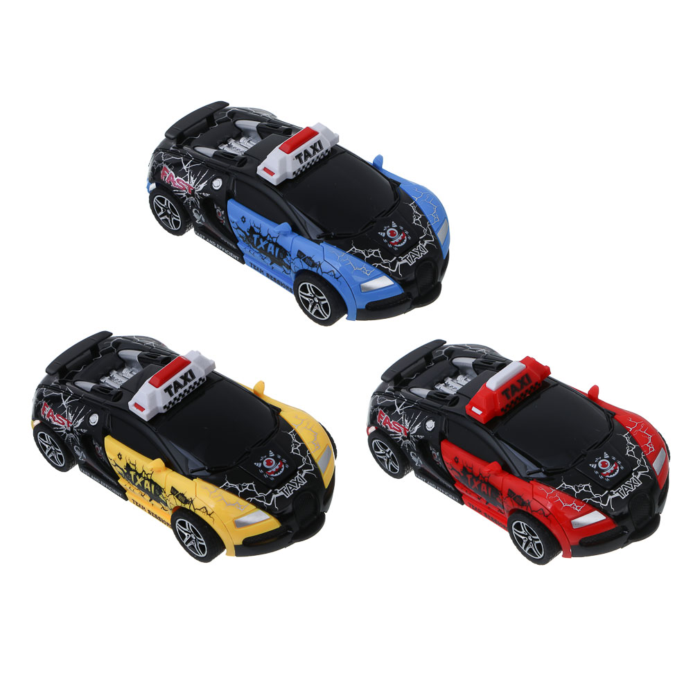 ИГРОЛЕНД Робот трансформирующийся "Герой города",  инерция, ABS, 5,5х12,5х3,8 см, 3 дизайна, арт.№ 296-128