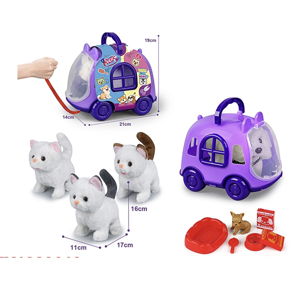 Питомец в домике-перевозке, с акс., PP, PVC, ABS, Н45, тм ИГРОЛЕНД, 3+, арт.№ 272-923