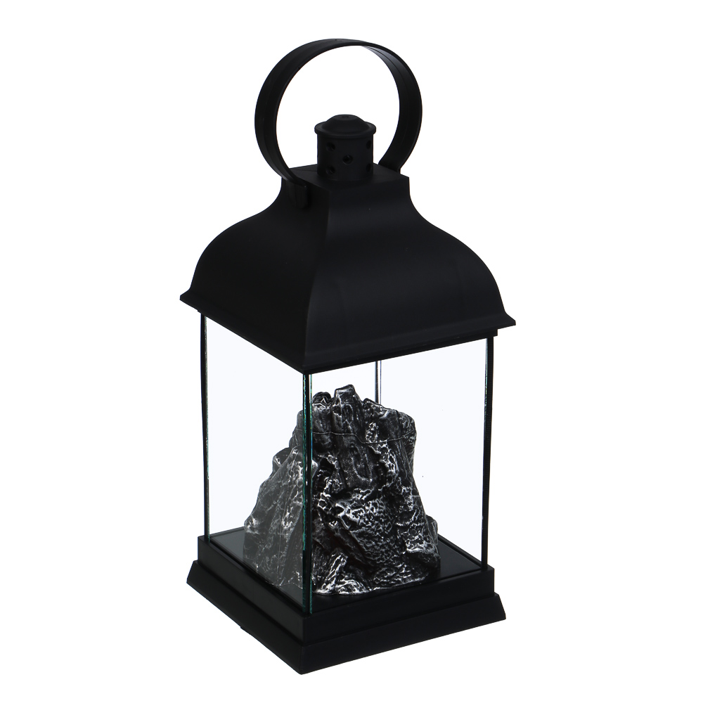 Светильник декоративный LED в виде фонаря тм СНОУ БУМ, 10,5x10,5x22см, PP, стекло, 2хАА, 1 режим, арт.№ 715-502