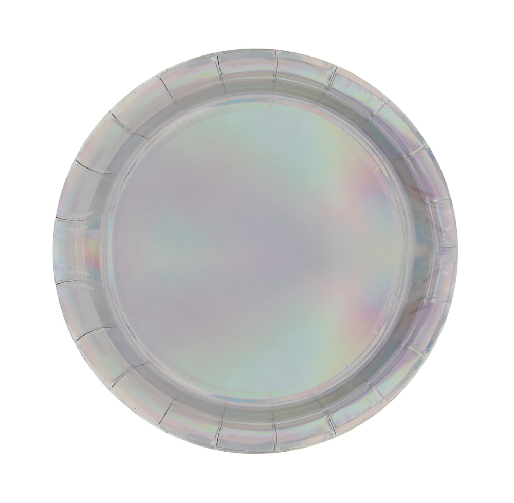 Fntastic Набор тарелок одноразовых, 6 шт, 18 см, голография, бумага, арт.№ 530-393