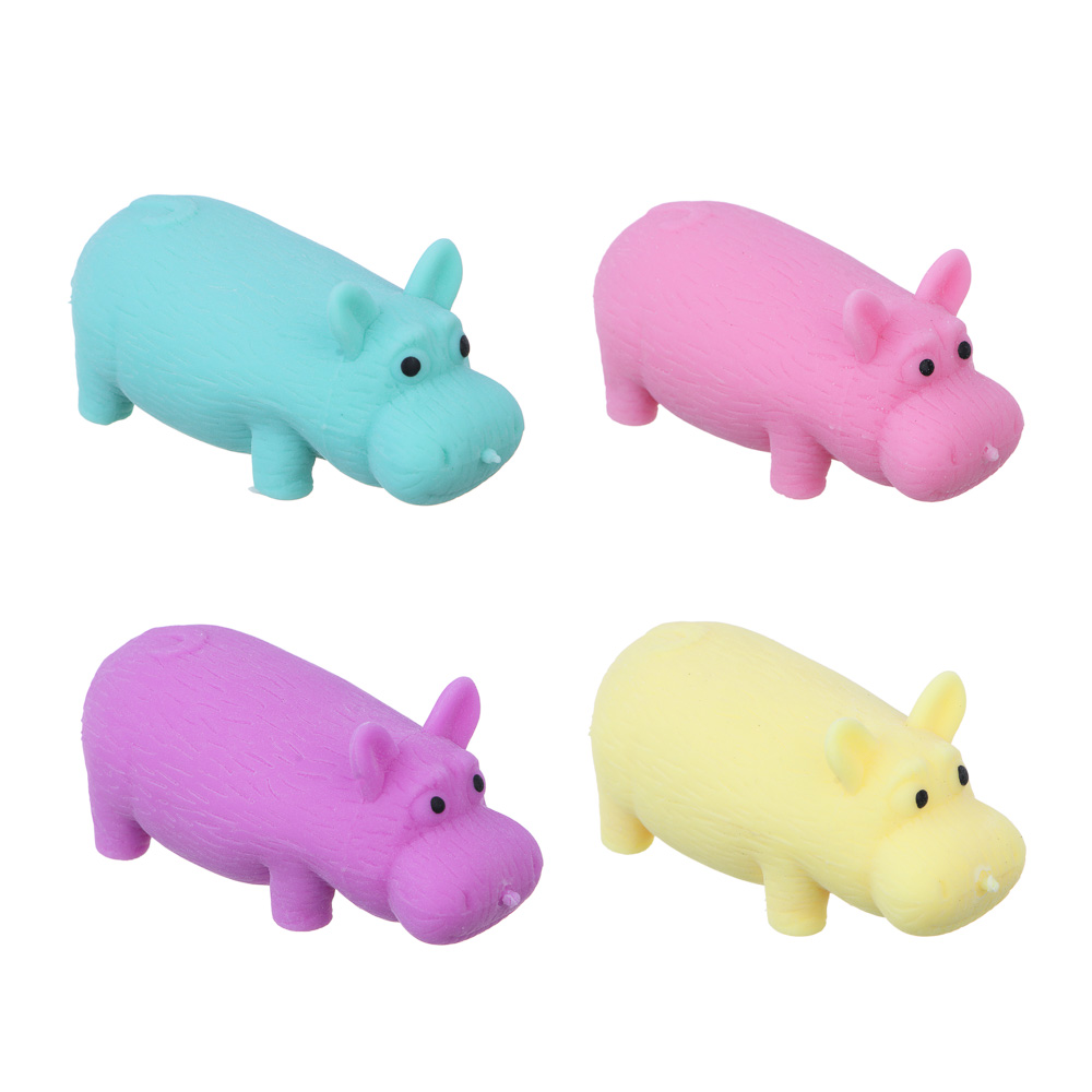 ИГРОЛЕНД Игрушка антистресс растягушка "Зверушки", TPR, песок, 4,5х10см, 4 дизайна, арт.№ 297-099