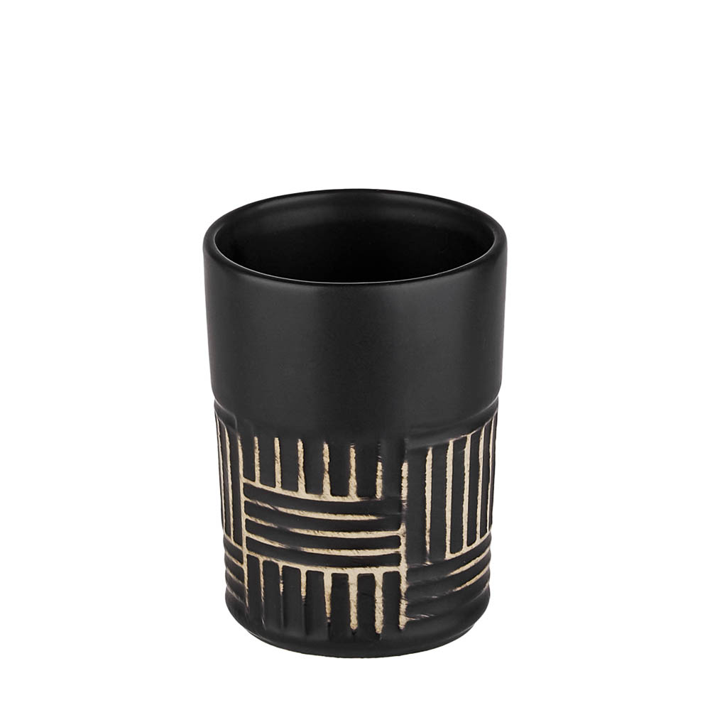 Стакан для зубных щеток Jamaa verran, керамика, цвет черный, арт.№ 408-026