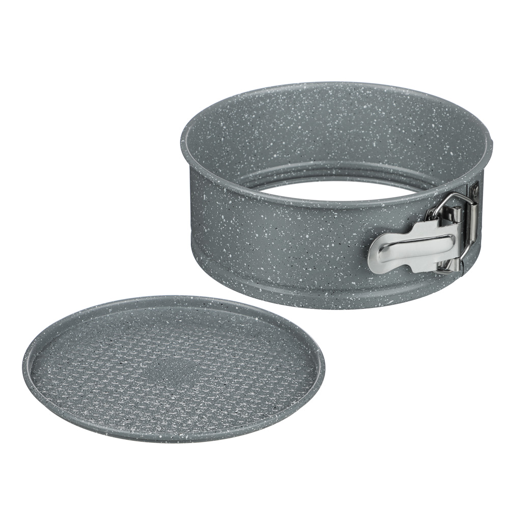 SATOSHI Буко Форма для выпечки круглая разъемная, угл.сталь, 18х6,5см, антиприг. покрытие "Мрамор", арт.№ 849-189