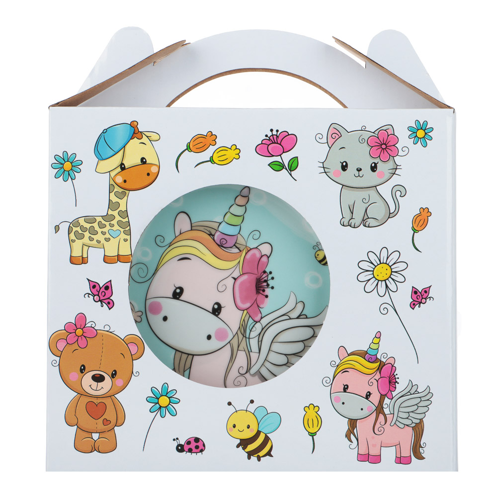 Набор посуды 3пр, тм MILLIMI Единорог, фарфор, арт.№ 829-235