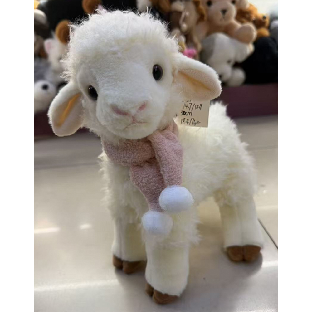 Игрушка мягкая "Козлик в шарфике с бомбошками" 25 см, полиэстер, тм ИГРОЛЕНД, 3+, арт.№ 264-603