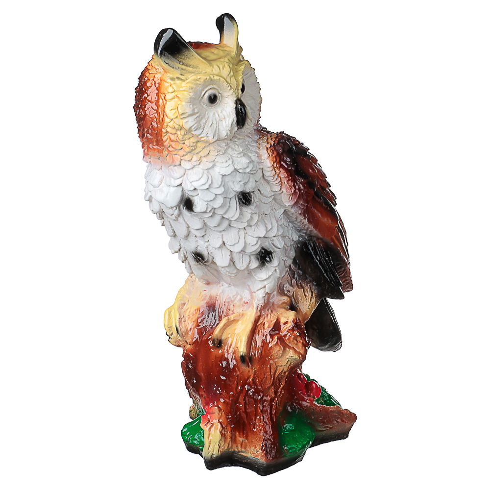 Фигура садовая Филин на бревне 40х19см гипс, арт.№ 162-273