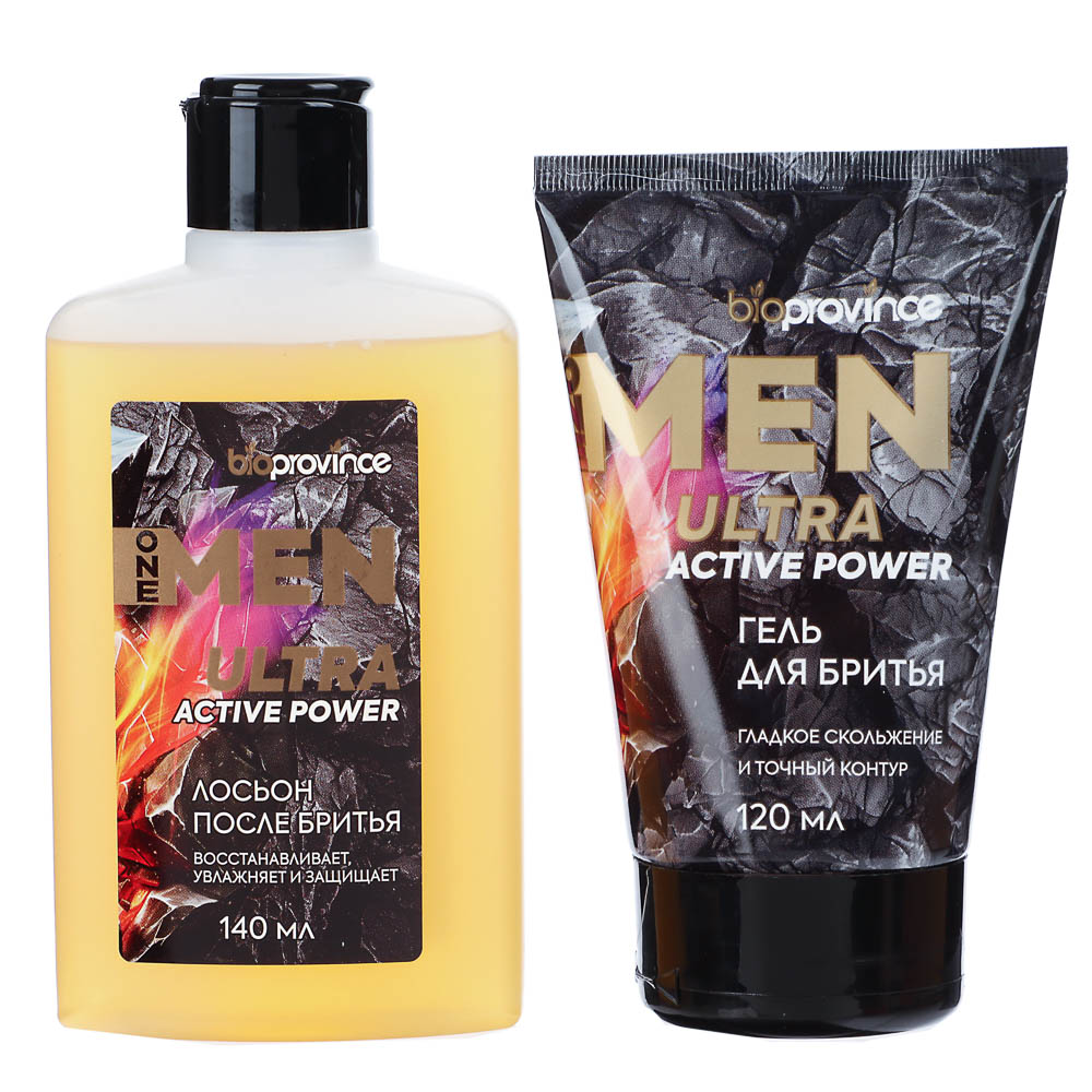 Подарочный набор мужской BIO PROVINCE One Men:Гель для бритья,120мл+Лосьон после бритья,140мл, арт.№ 954-041