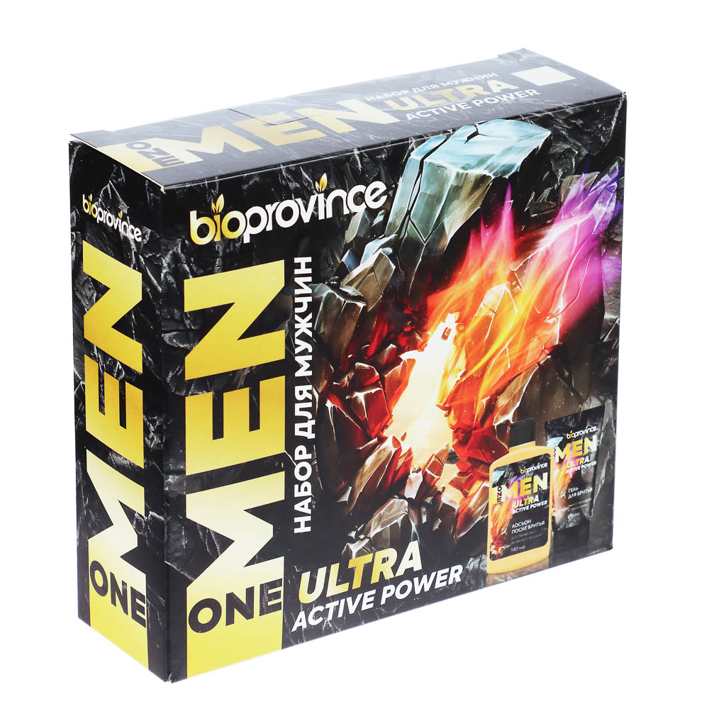 Подарочный набор мужской BIO PROVINCE One Men:Гель для бритья,120мл+Лосьон после бритья,140мл, арт.№ 954-041