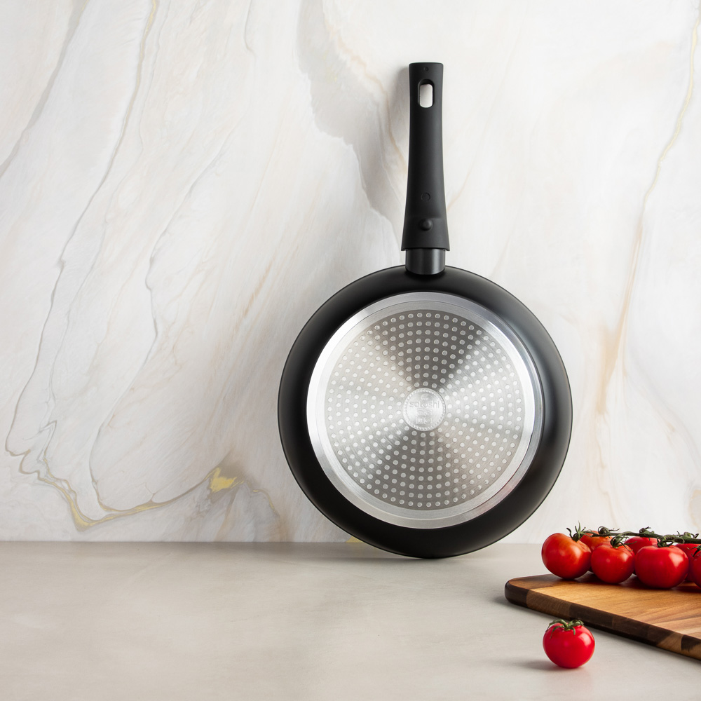 SATOSHI Оникс Сковорода литая d26см, антипригарное покрытие "мрамор", съемная ручка, индукция, арт.№ 846-730