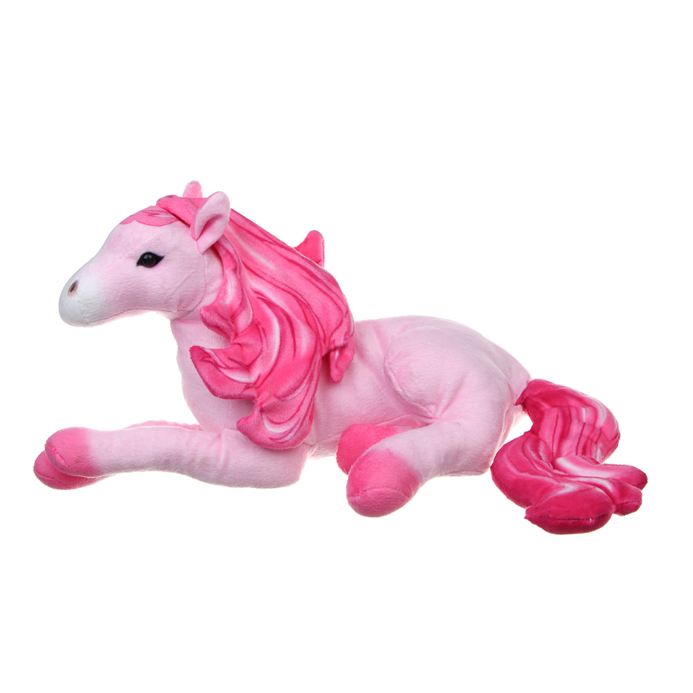 СНОУ БУМ Мягкий сувенир Лошадка розовая 20x30x10 см, полиэстер, арт.№ 394-569