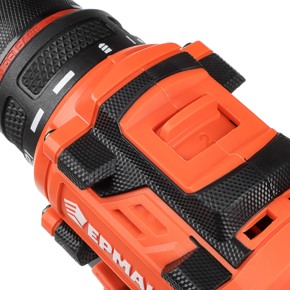 Дрель-Шуруповерт, тм ЕРМАК, аккумуляторная бесщеточная, в кейсе, 2 АКБ, 18в/2А, короткий корпус, арт.№ 691-089