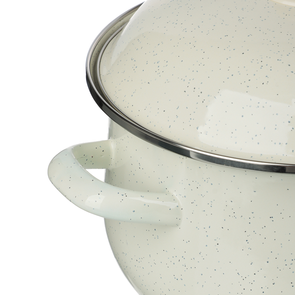 Кастрюля эмалированная VETTA Айвори, 22см, 3,6л, индукция, арт.№ 894-567