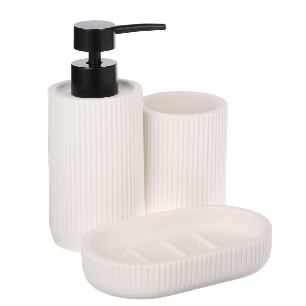 Мыльница тм VETTA Дакота, смола (полирезин), белый, 14x8,7x2,5см, арт.№ 463-556