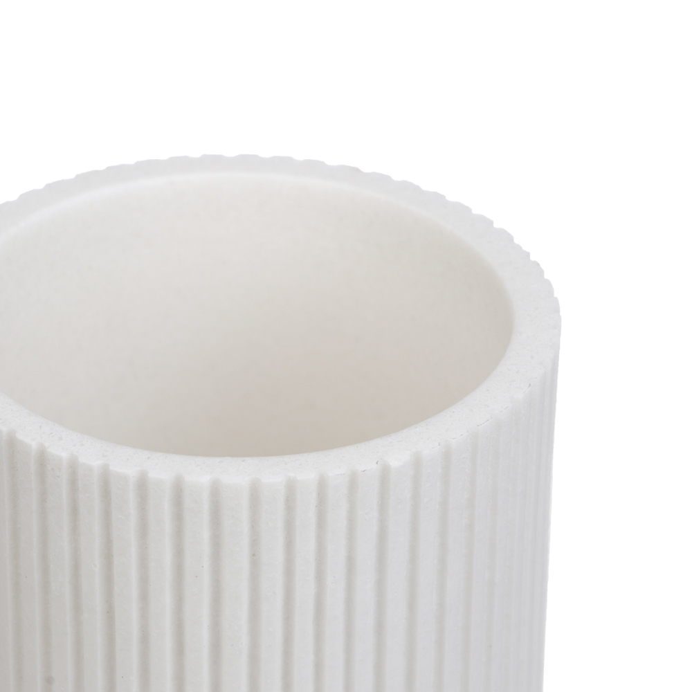 Стакан для ванной комнаты тм VETTA Дакота, смола (полирезин), белый, 6,6x6,6x9,5см, арт.№ 463-613