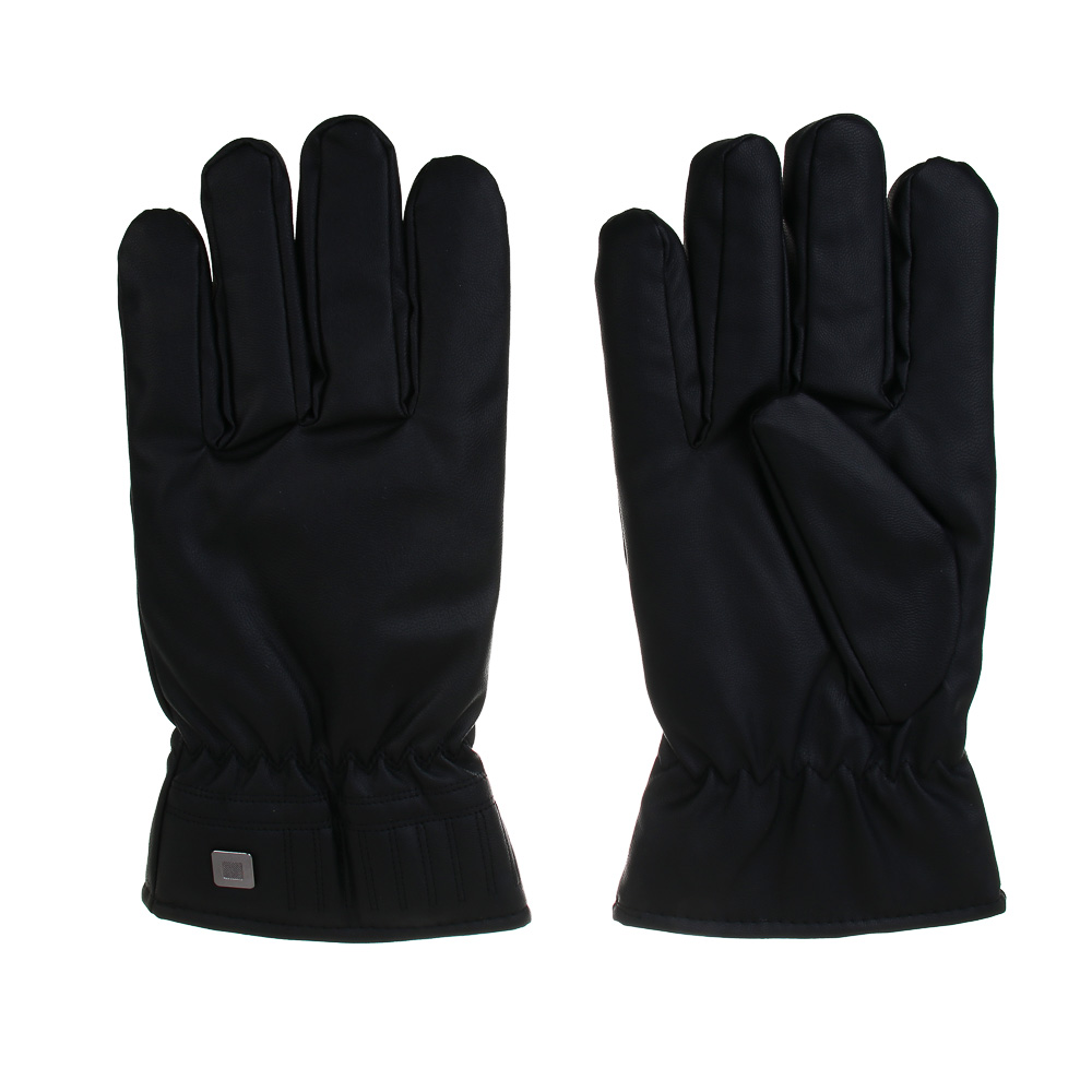 GALANTE Перчатки мужские контактные на подкладке, р.22-24, 100% полиэстер, черные, ОЗ25-24, арт.№ 363-440