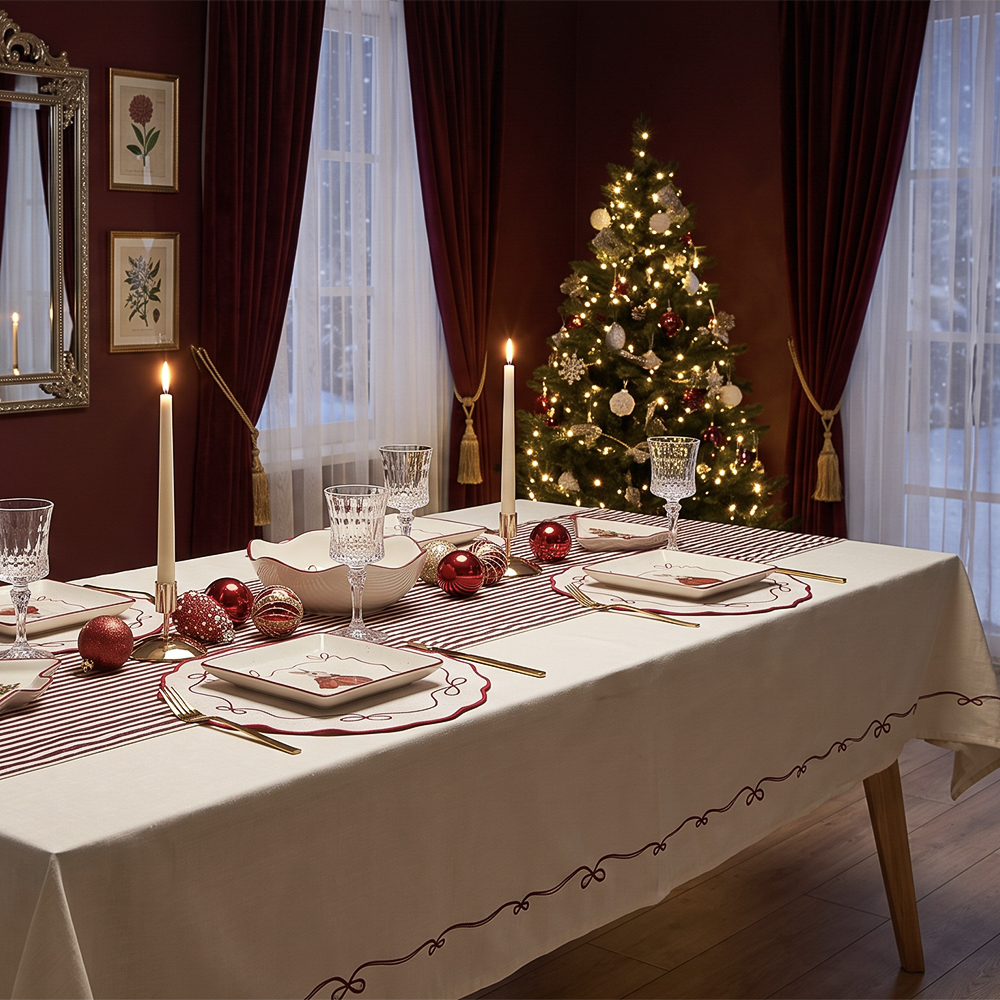Скатерть текстильная тм PROVANCE Марсала, 140х230см, 140гр/м, 100% полиэстер, 4 дизайна, арт.№ 492-358