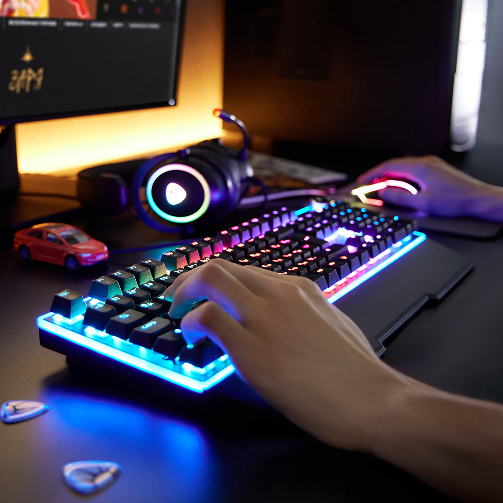 Игровая клавиатура проводная BY Pavez FULL SIZE ISO, мех., 108кл.,Outemu"Brown",RGB,2м,энкодер, арт.№ 405-076