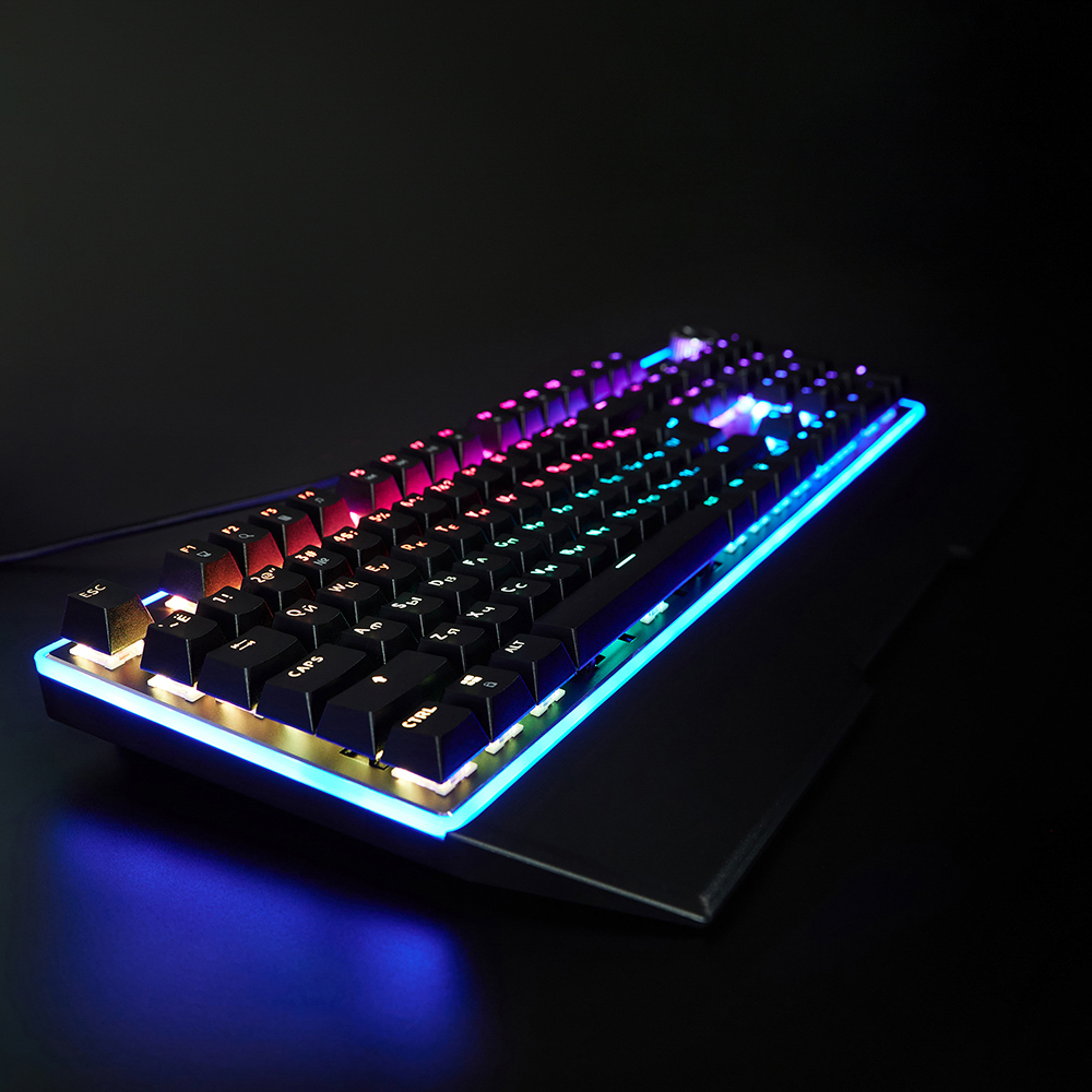 Игровая клавиатура проводная BY Pavez FULL SIZE ISO, мех., 108кл.,Outemu"Brown",RGB,2м,энкодер, арт.№ 405-076