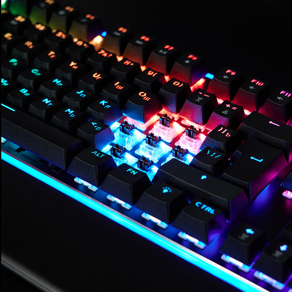 Игровая клавиатура проводная BY Pavez FULL SIZE ISO, мех., 108кл.,Outemu"Brown",RGB,2м,энкодер, арт.№ 405-076