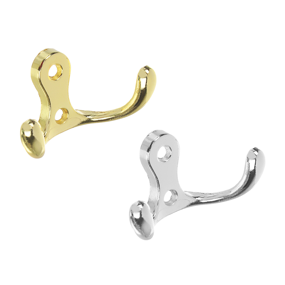 ЕРМАК Крючок 1010 CP, металл, 2 цвета: золото, хром, арт.№ 639-068