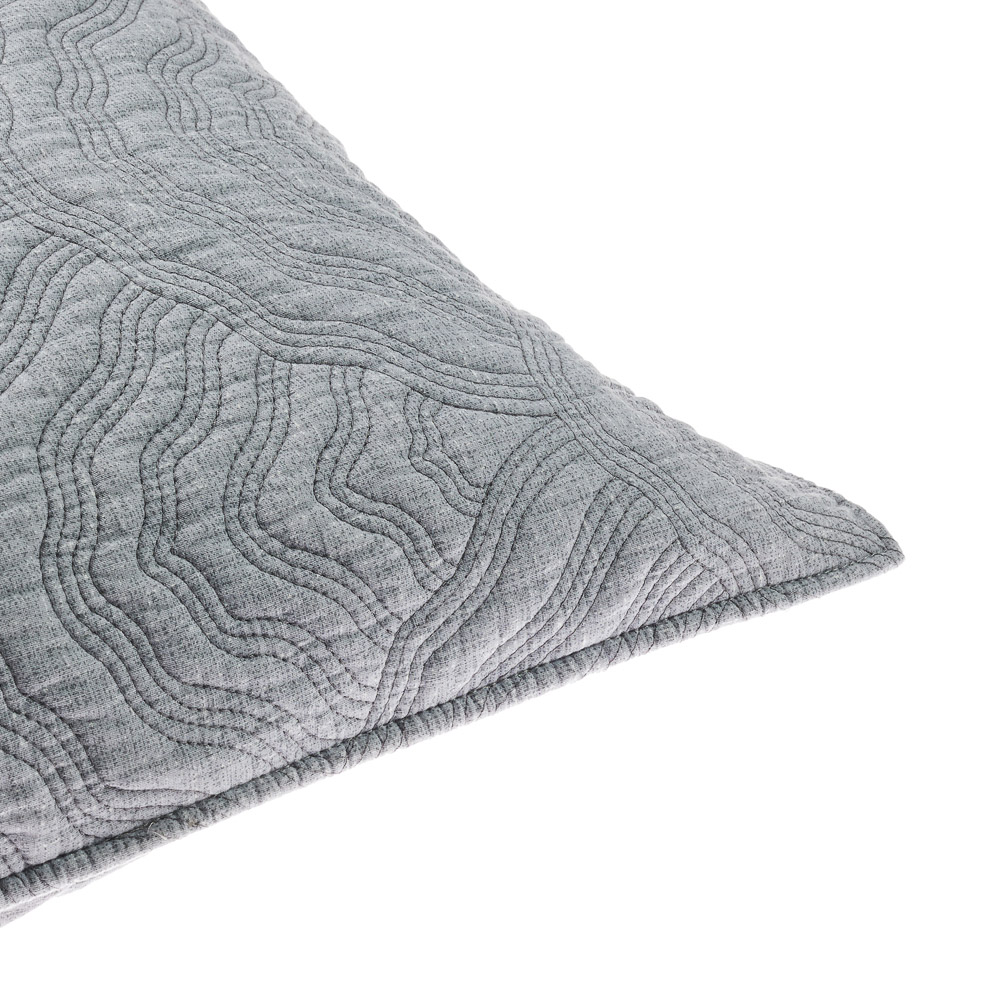 BY COLLECTION Чехол для подушки с узором 50х50см, 100% хлопок, светло-серый, арт.№ 497-095