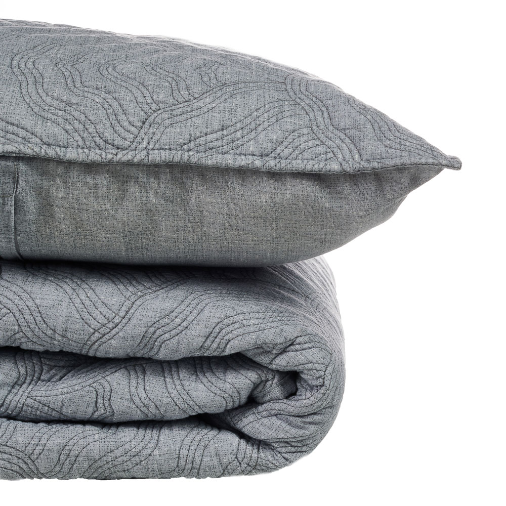 BY COLLECTION Чехол для подушки с узором 50х50см, 100% хлопок, светло-серый, арт.№ 497-095