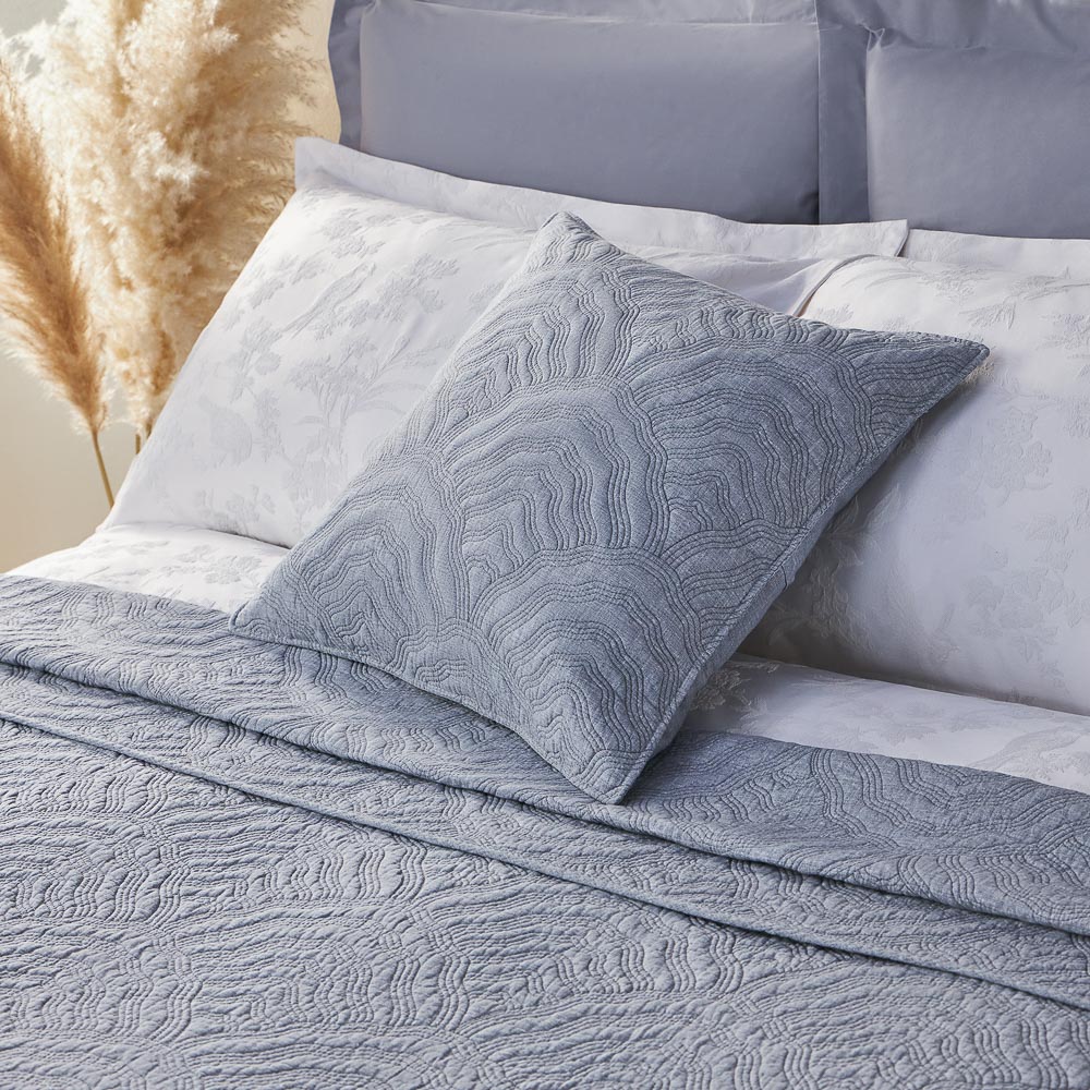 BY COLLECTION Чехол для подушки с узором 50х50см, 100% хлопок, светло-серый, арт.№ 497-095