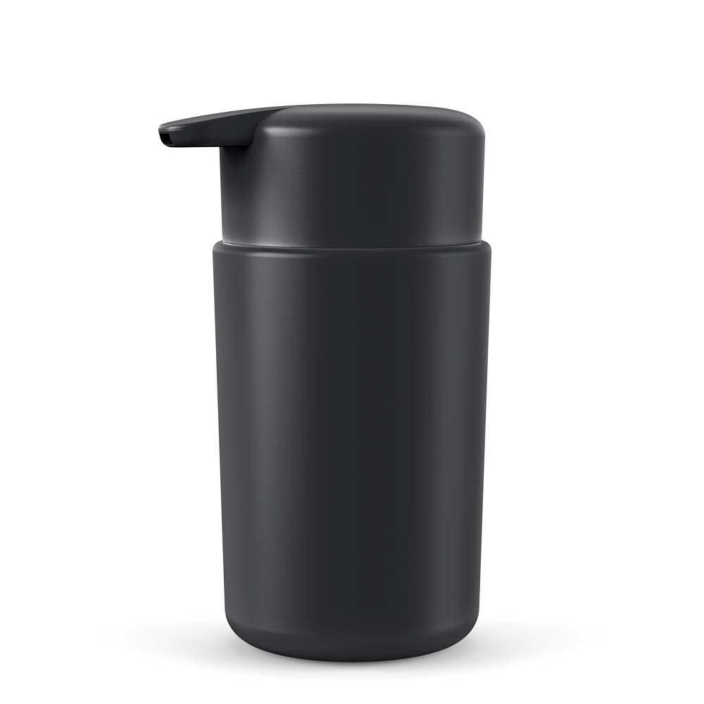 Диспенсер для жидкого мыла Flux, 250мл, черный графит, 7,5х7,5х14,5см, арт.№ 463-618