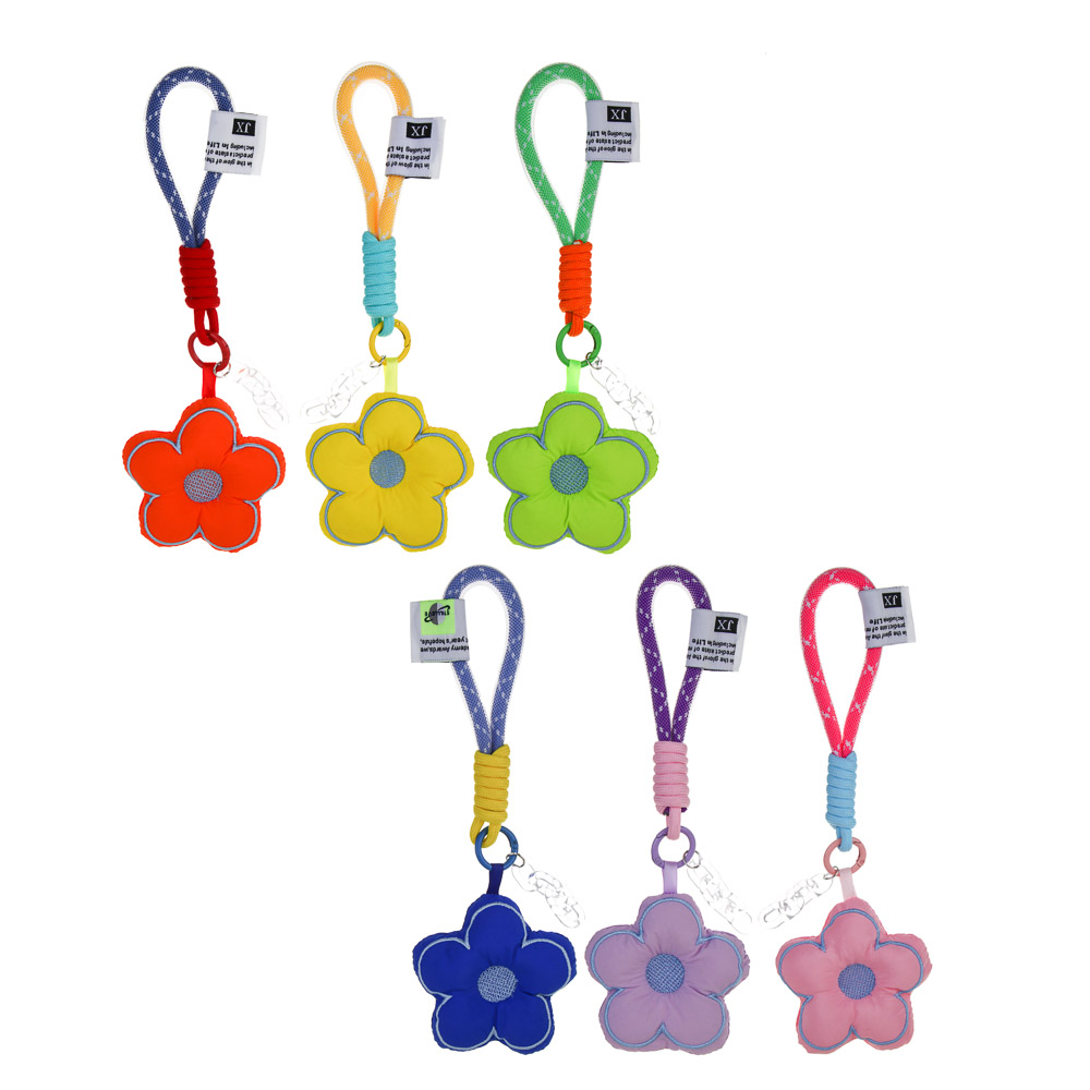 LADECOR Подвеска-брелок, ромашка, полиэстер, 6 цветов, 15-20 см, арт.№ 509-921