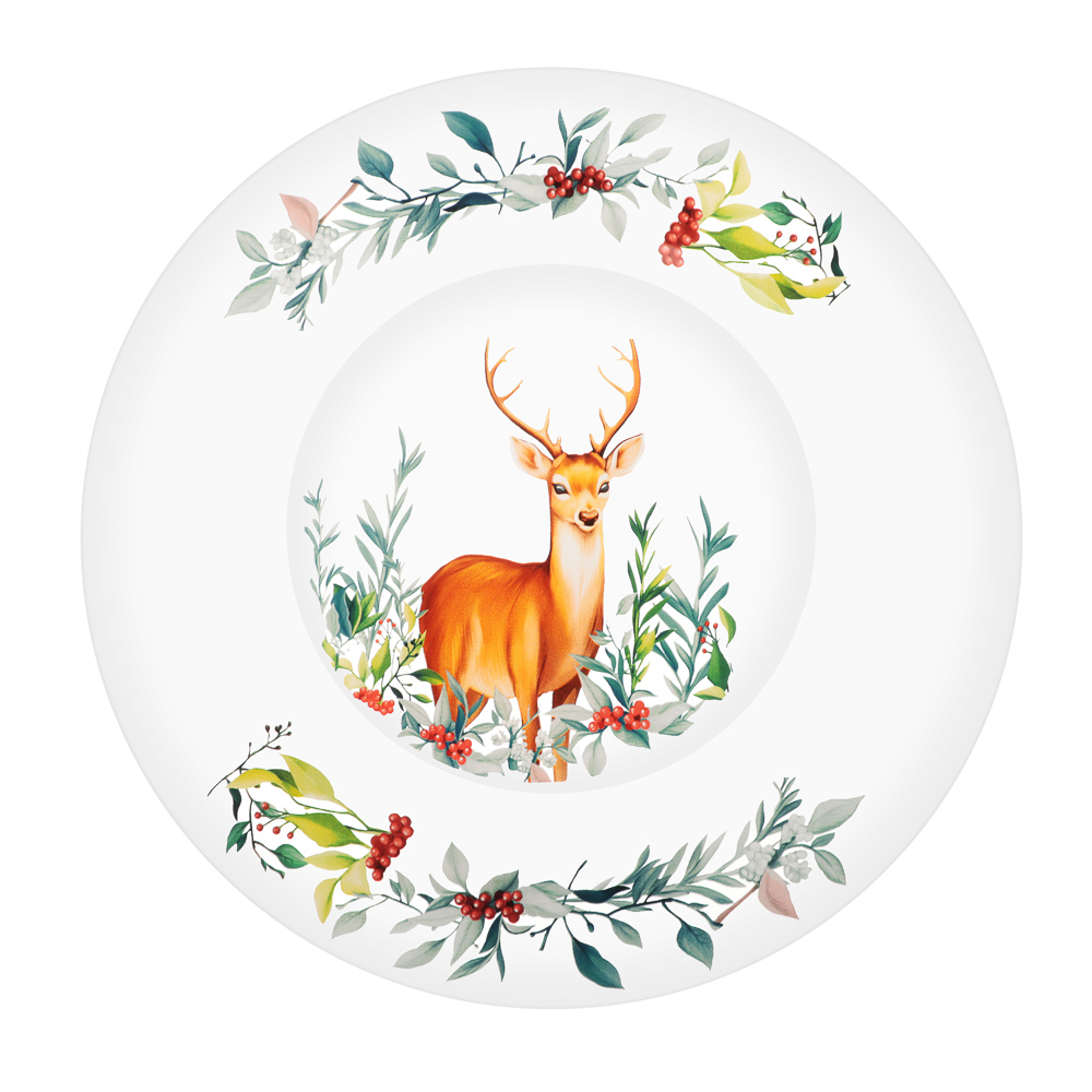 ОСЗ Олень Тарелка обеденная 25см, стекло, арт.№ 877-774