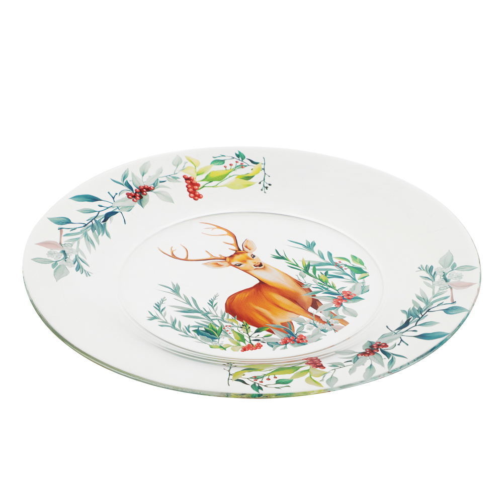 ОСЗ Олень Тарелка обеденная 25см, стекло, арт.№ 877-774
