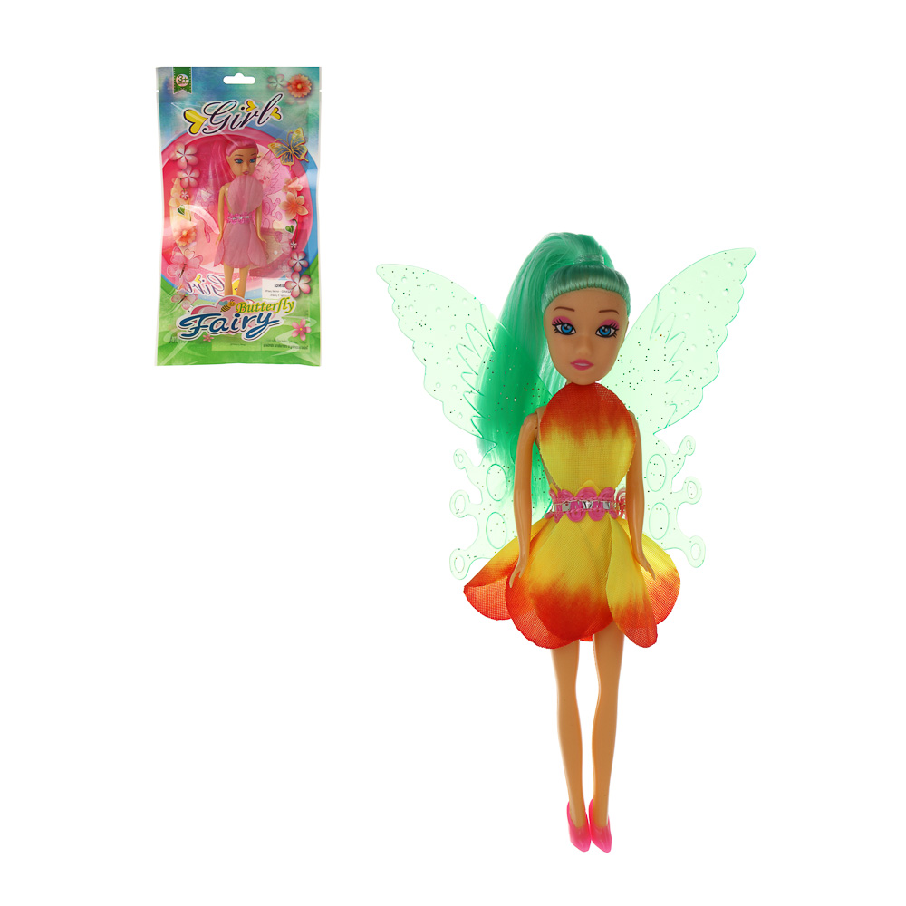 ИГРОЛЕНД Кукла в виде цветочной феи, 15,5 см, в пакете, 13х2,5х24 см, ABS, PP, PVC, 4 дизайна, арт.№ 436-189