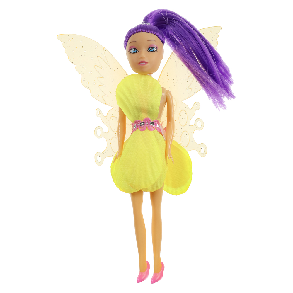 ИГРОЛЕНД Кукла в виде цветочной феи, 15,5 см, в пакете, 13х2,5х24 см, ABS, PP, PVC, 4 дизайна, арт.№ 436-189