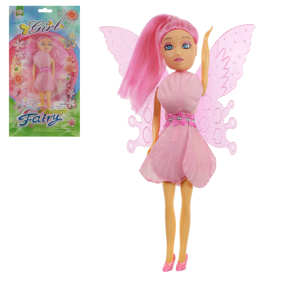 ИГРОЛЕНД Кукла в виде цветочной феи, 15,5 см, в пакете, 13х2,5х24 см, ABS, PP, PVC, 4 дизайна, арт.№ 436-189