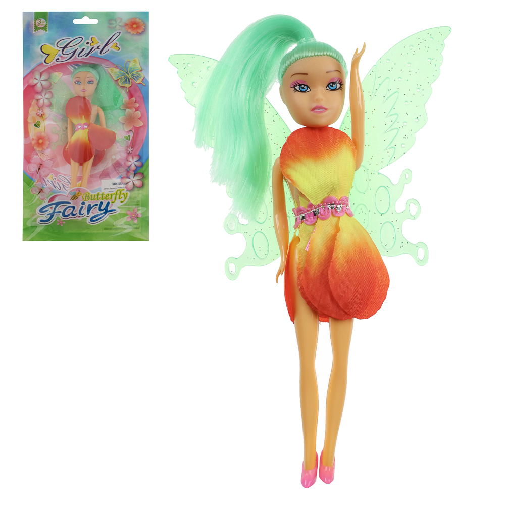 ИГРОЛЕНД Кукла в виде цветочной феи, 15,5 см, в пакете, 13х2,5х24 см, ABS, PP, PVC, 4 дизайна, арт.№ 436-189